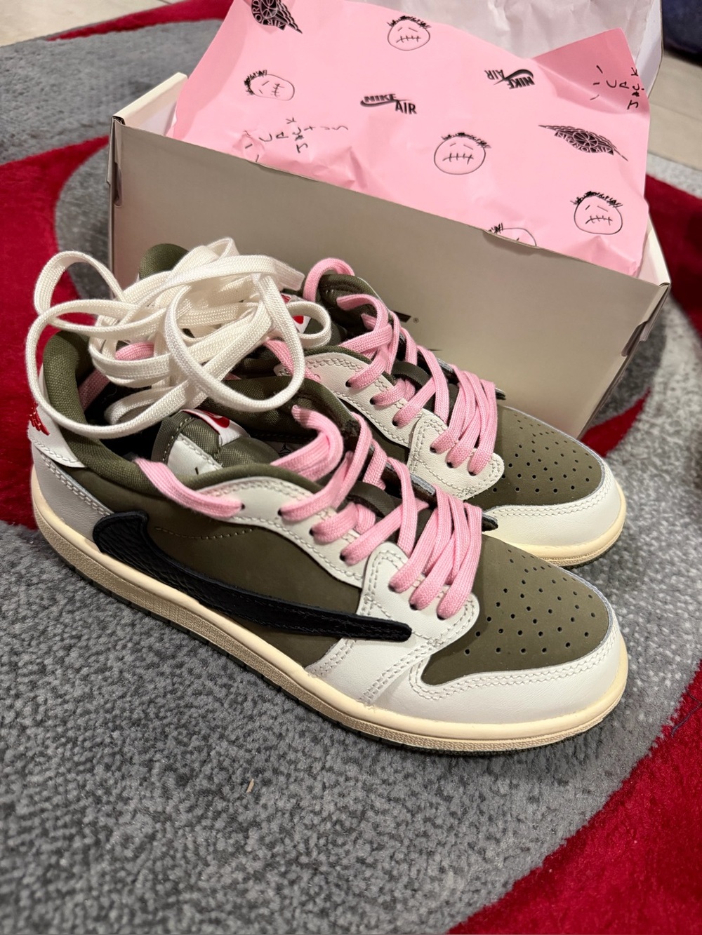 Travis Scott × Air Jordan 1 Retro Low OG SP PS 'Reverse Olive / Medium Olive'